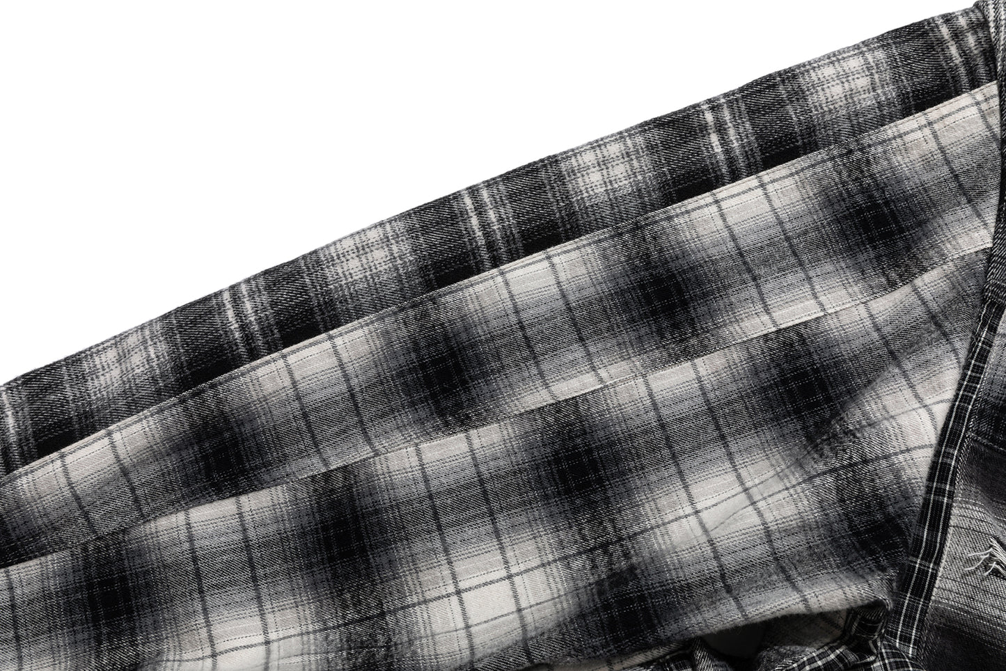 13DE MARZO Patchwork Plaid Distressed Shirt