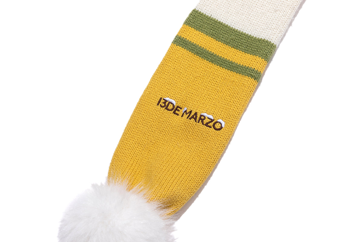 13DE MARZO Snow Bear Color Block Knit Scarf Colorful - 13DE MARZO