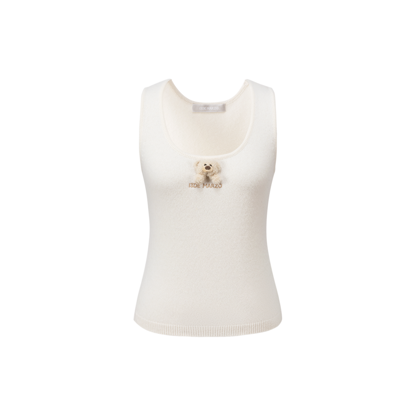 13DE MARZO Doozoo Knit Vest Beige
