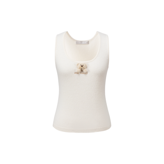 13DE MARZO Doozoo Knit Vest Beige