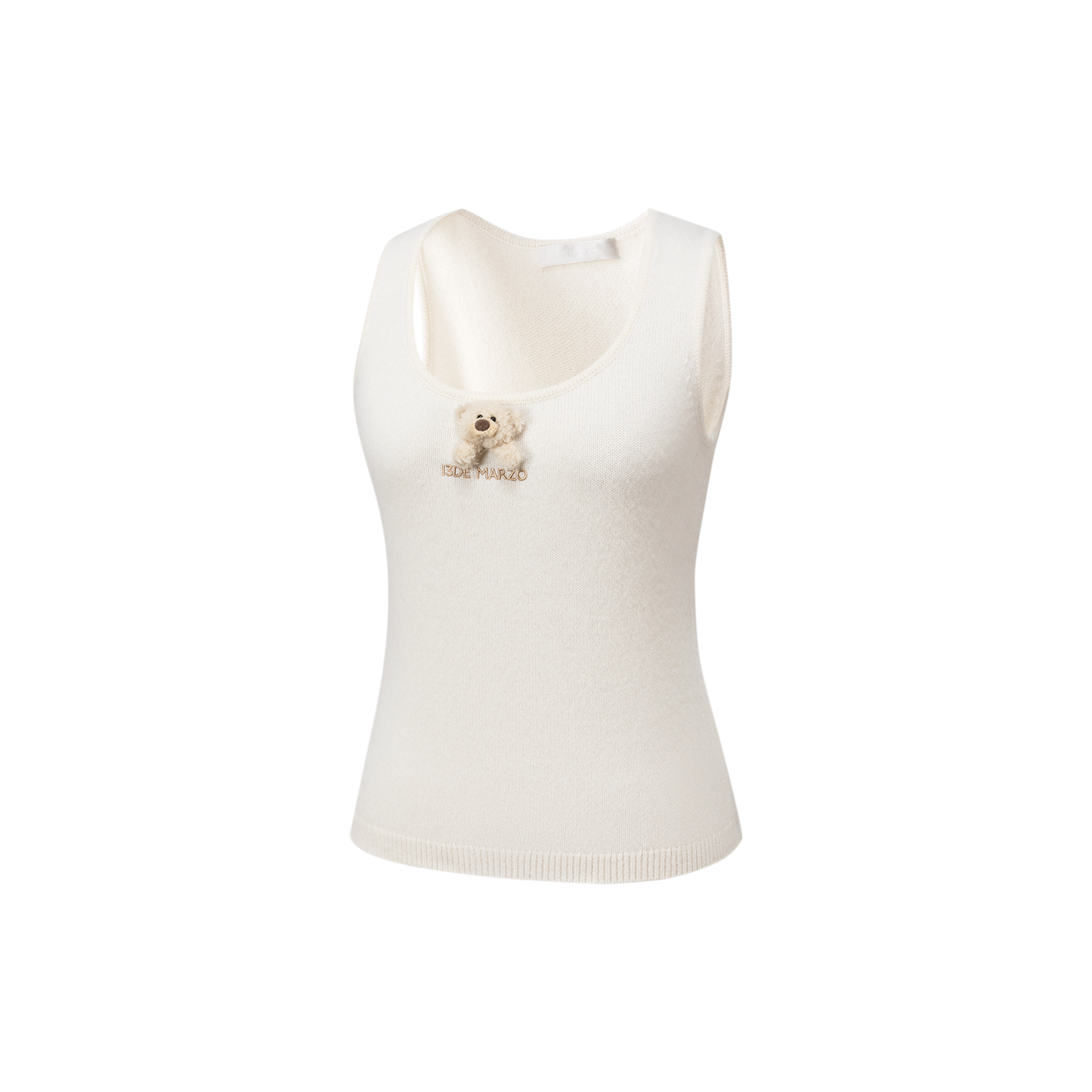 13DE MARZO Doozoo Knit Vest Beige