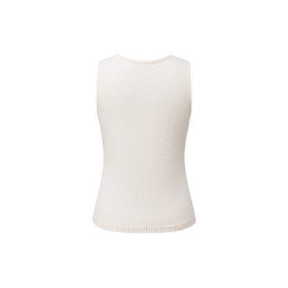 13DE MARZO Doozoo Knit Vest Beige