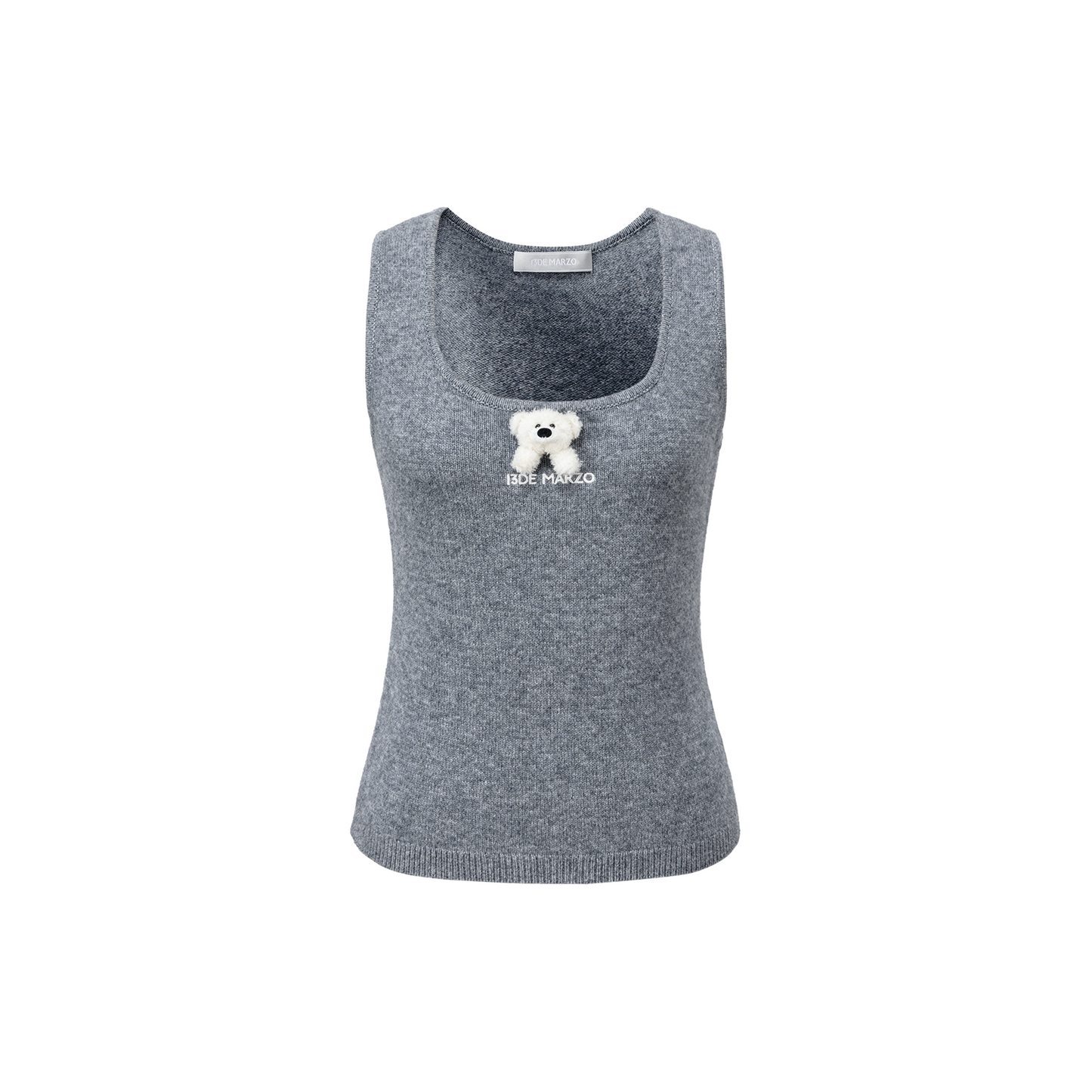 13DE MARZO Doozoo Knit Vest Grey