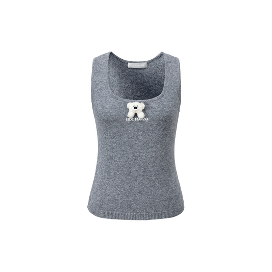 13DE MARZO Doozoo Knit Vest Grey