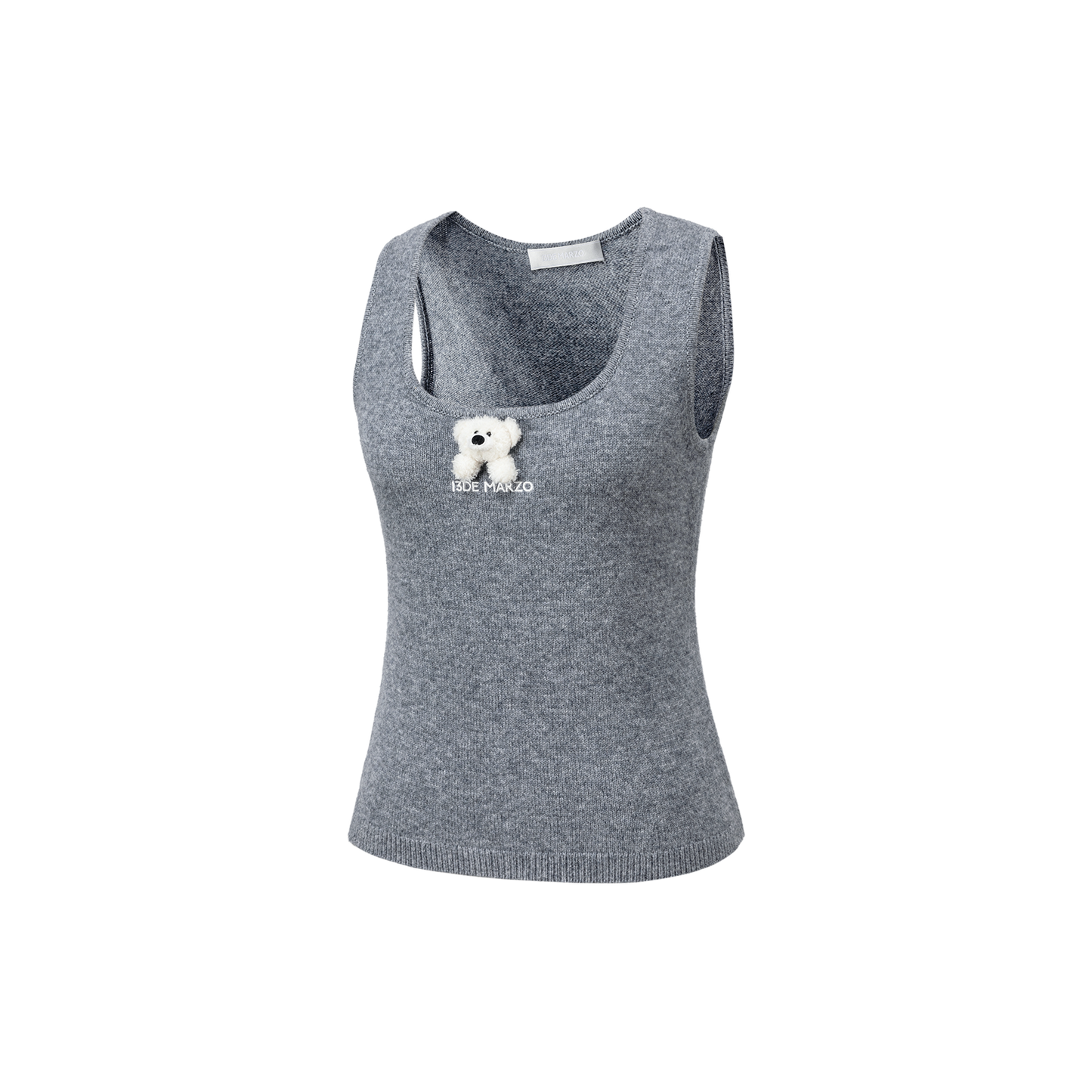 13DE MARZO Doozoo Knit Vest Grey