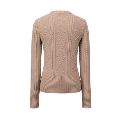 13DE MARZO Mini Bear Slim Fit Knit Zip Cardigan Khaki