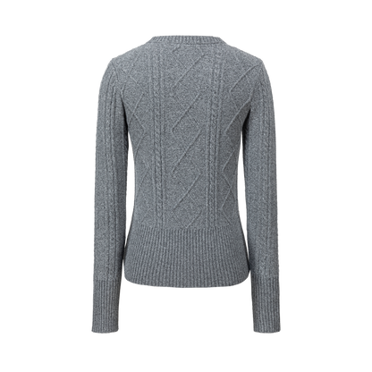 13DE MARZO Mini Bear Slim Fit Knit Zip Cardigan Grey