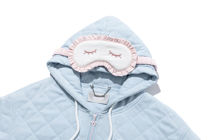 13DE MARZO Nighty Night Bear Eye Mask Cardigan Blue
