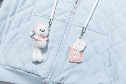 13DE MARZO Nighty Night Bear Eye Mask Cardigan Blue