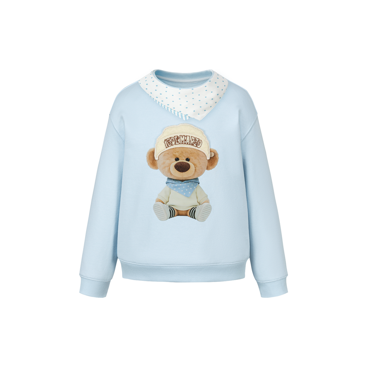 13DE MARZO BabyBear Bandana Sweatshirt Blue