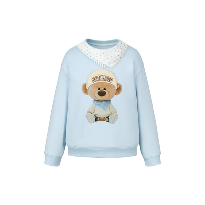 13DE MARZO BabyBear Bandana Sweatshirt Blue