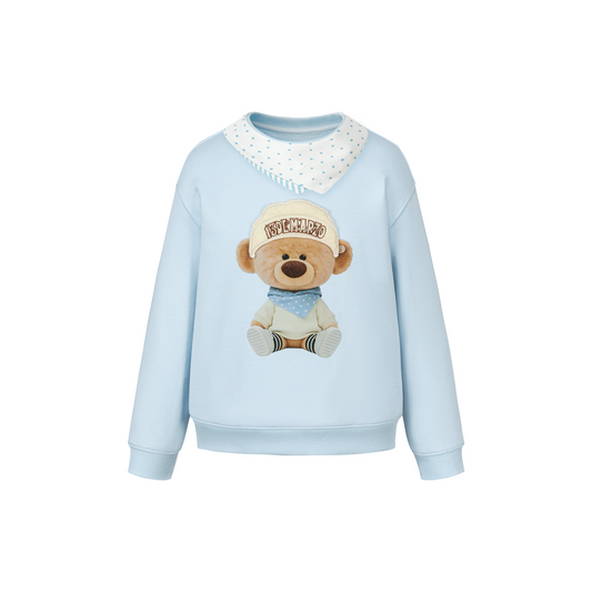 13DE MARZO BabyBear Bandana Sweatshirt Blue