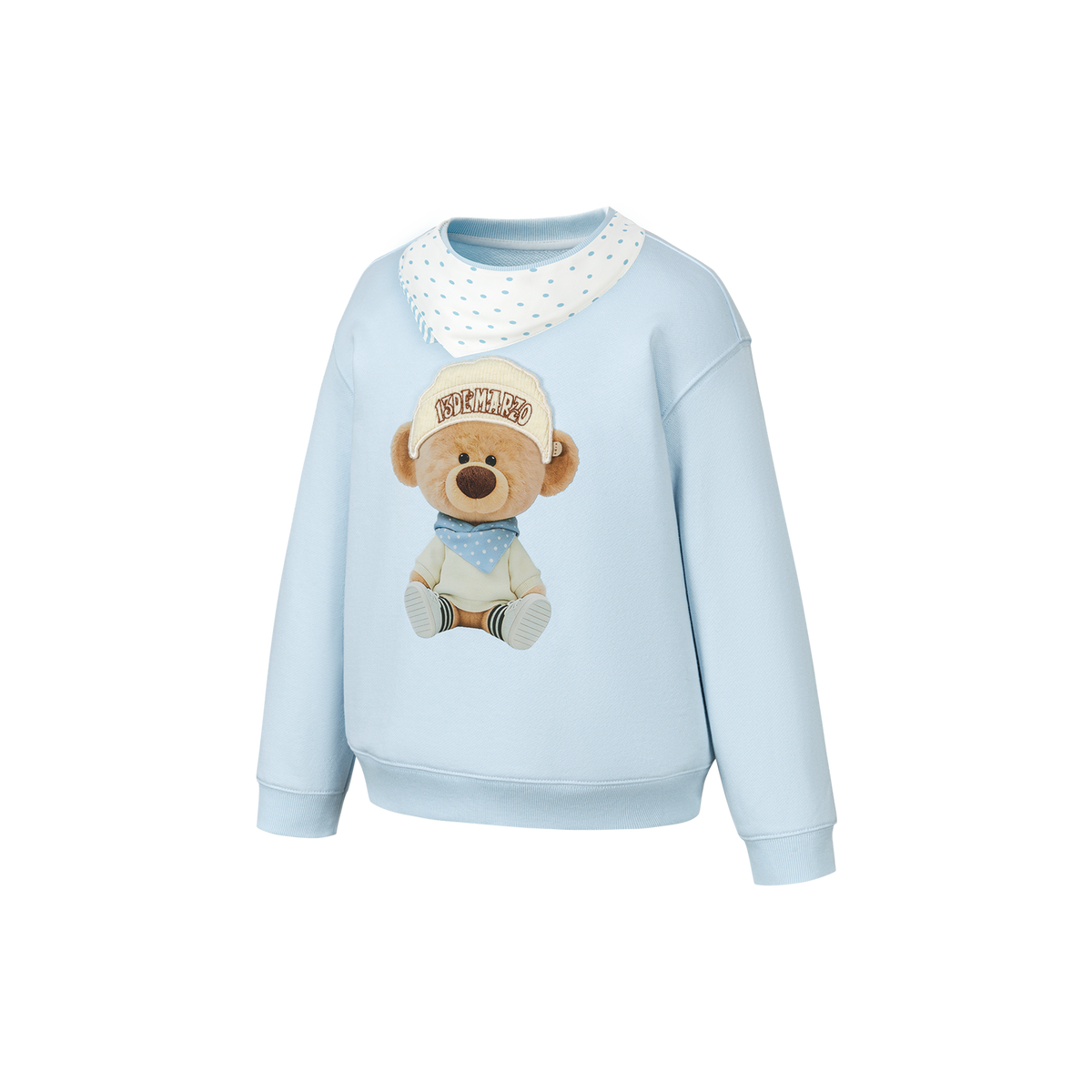 13DE MARZO BabyBear Bandana Sweatshirt Blue