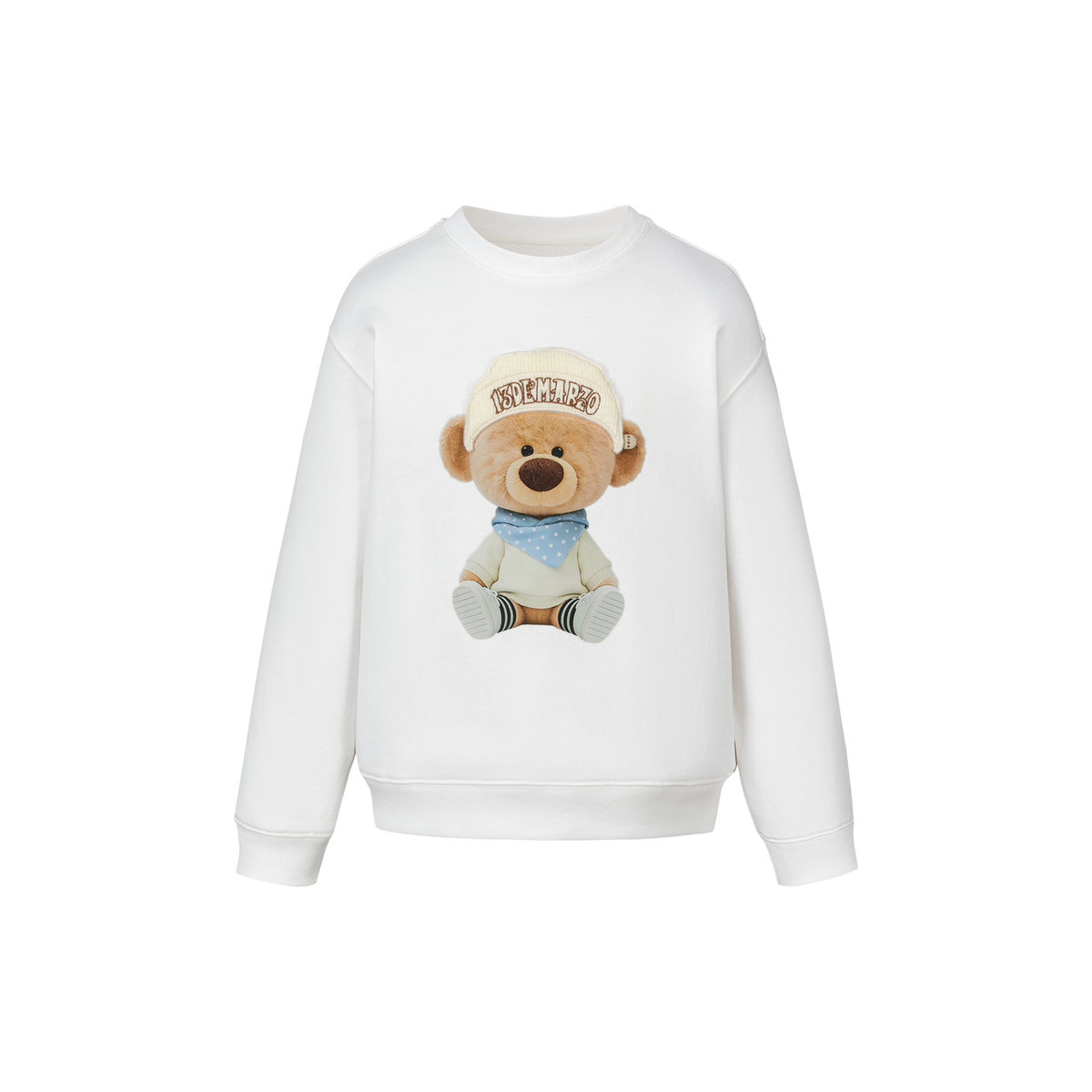 13DE MARZO BabyBear Bandana Sweatshirt White