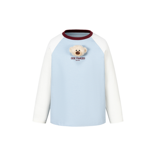 13DE MARZO Babybear Raglan Long Sleeve Top Blue