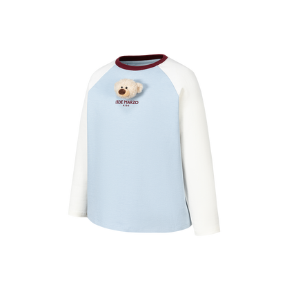 13DE MARZO Babybear Raglan Long Sleeve Top Blue