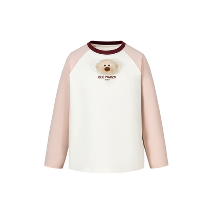 13DE MARZO Babybear Raglan Long Sleeve Top Beige