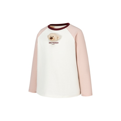 13DE MARZO Babybear Raglan Long Sleeve Top Beige