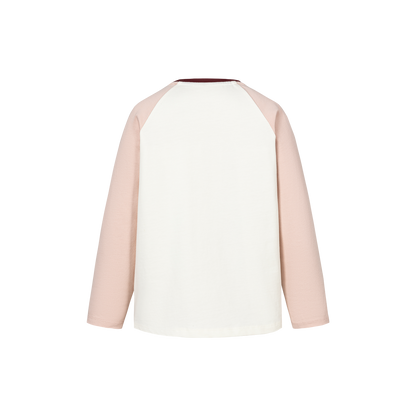 13DE MARZO Babybear Raglan Long Sleeve Top Beige