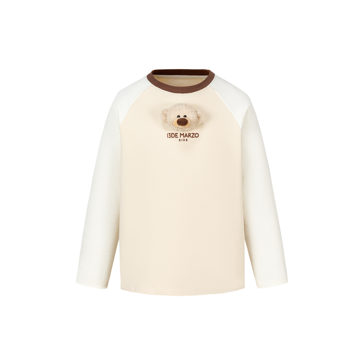 13DE MARZO Babybear Raglan Long Sleeve Top Khaki