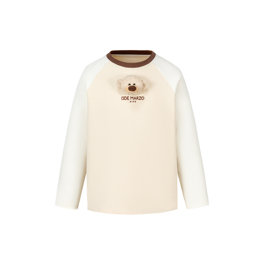 13DE MARZO Babybear Raglan Long Sleeve Top Khaki