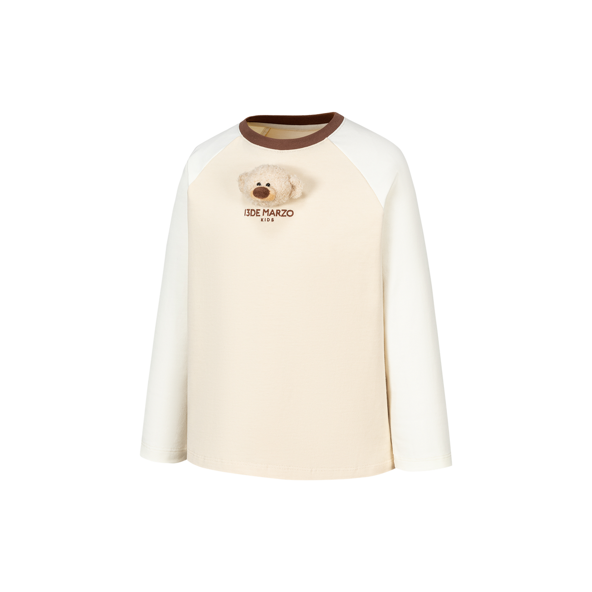 13DE MARZO Babybear Raglan Long Sleeve Top Khaki