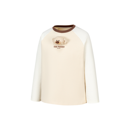 13DE MARZO Babybear Raglan Long Sleeve Top Khaki