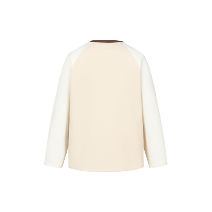 13DE MARZO Babybear Raglan Long Sleeve Top Khaki