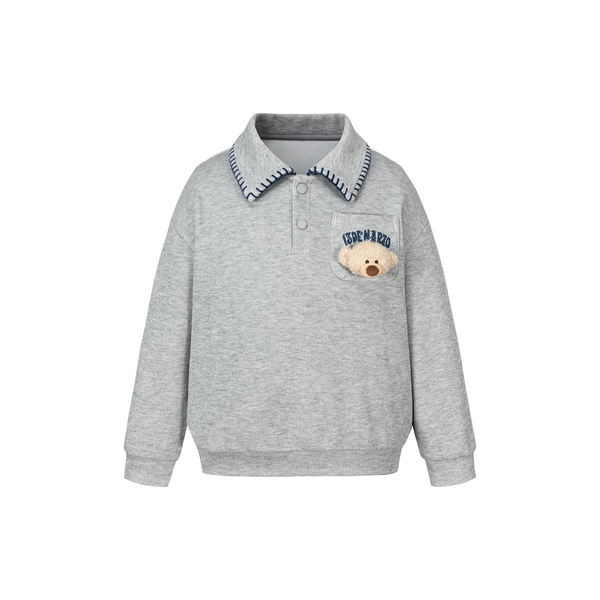 13DE MARZO BabyBear Polo Sweatshirt Grey