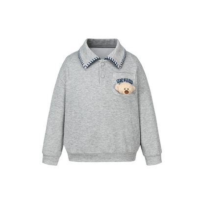 13DE MARZO BabyBear Polo Sweatshirt Grey