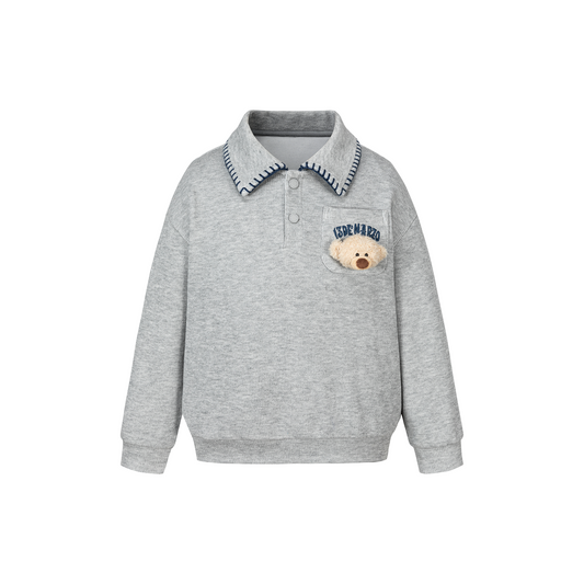 13DE MARZO BabyBear Polo Sweatshirt Grey