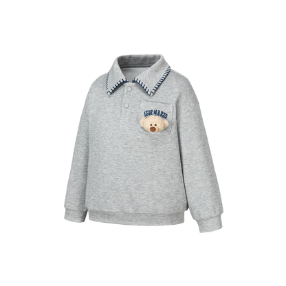 13DE MARZO BabyBear Polo Sweatshirt Grey