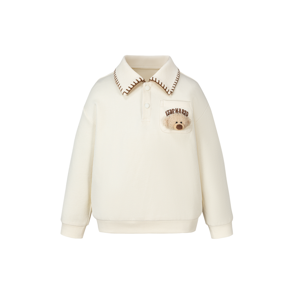 13DE MARZO BabyBear Polo Sweatshirt Beige