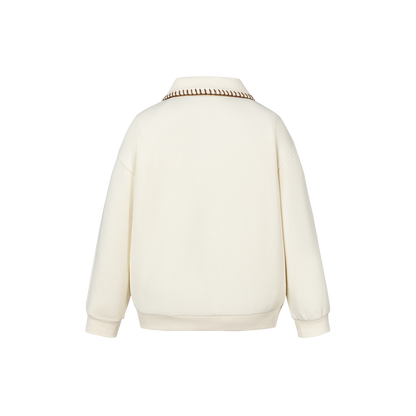 13DE MARZO BabyBear Polo Sweatshirt Beige
