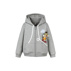 13DE MARZO Snow BabyBear Hooded Cardigan Grey