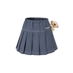 13DE MARZO BabyBear Suit Pleated Skirt Navy Blue