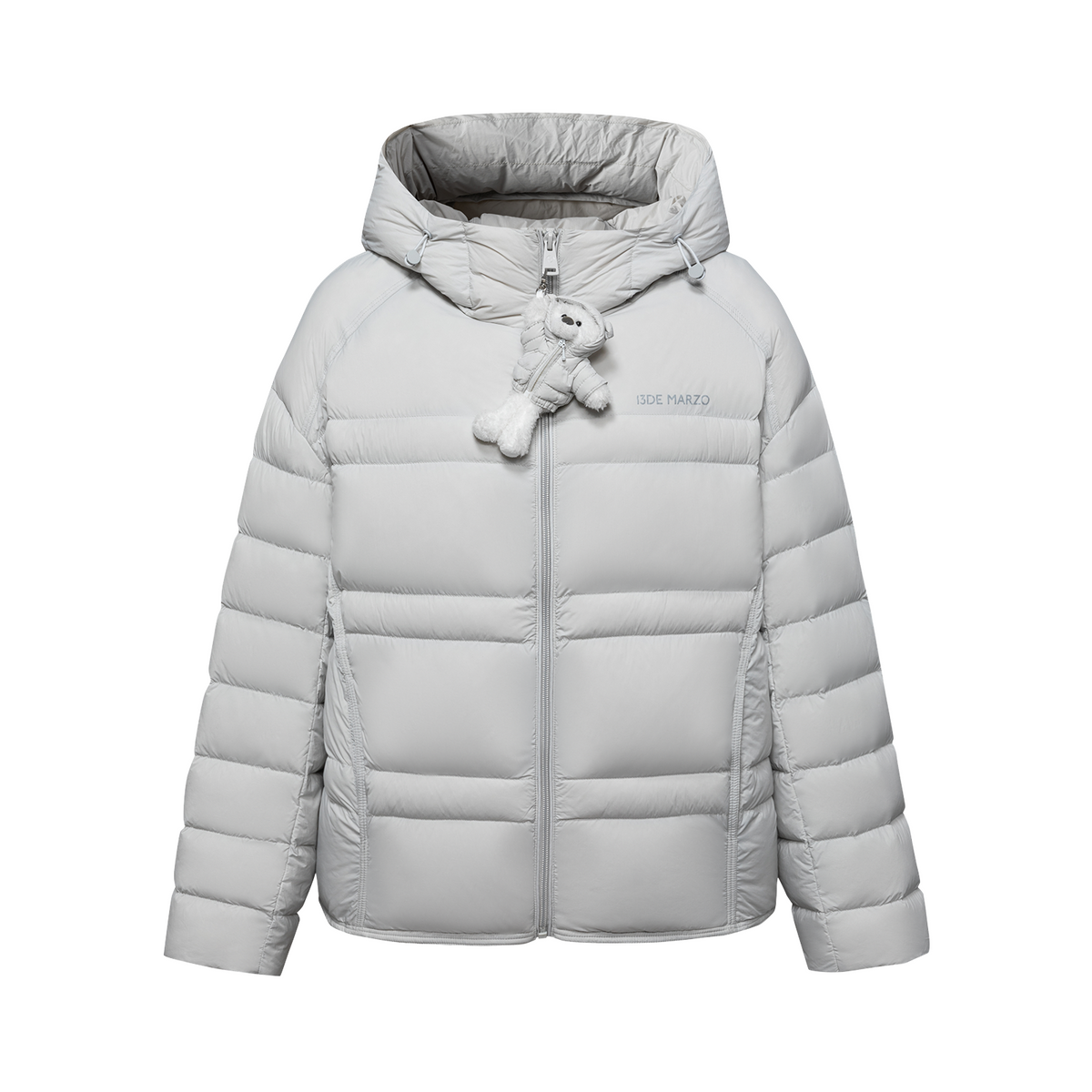 13DE MARZO Lightweight Quilted Down Jacket Grey