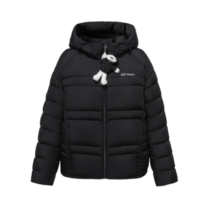 13DE MARZO Lightweight Quilted Down Jacket Black
