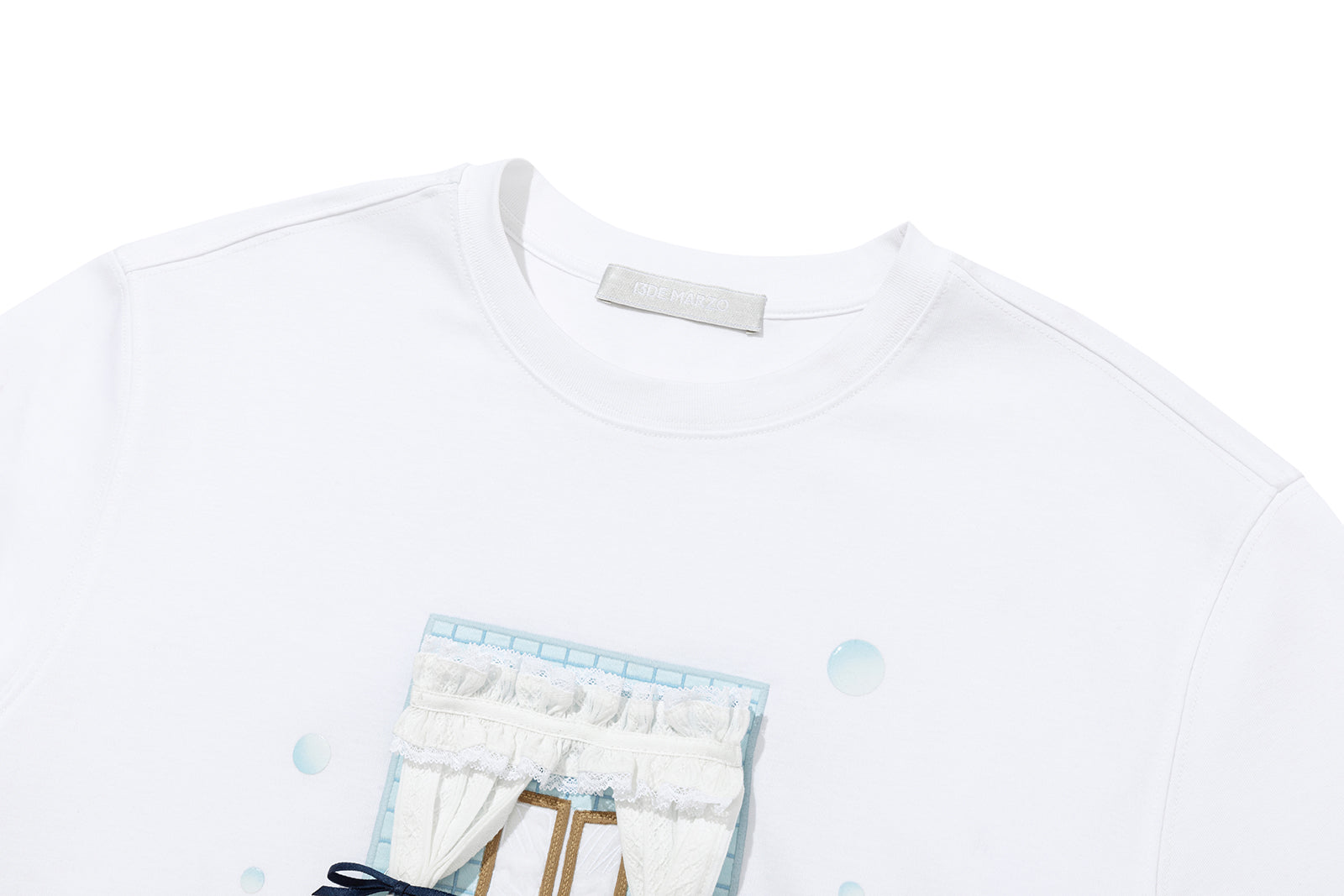 13DE MARZO Patchwork Bear Bath Scene T-shirt White - 13DE MARZO