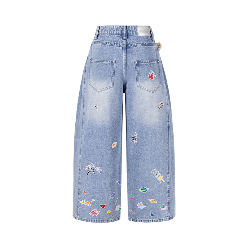 13DE MARZO Bear Stickers Jeans - 13DE MARZO