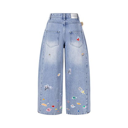 13DE MARZO Bear Stickers Jeans - 13DE MARZO