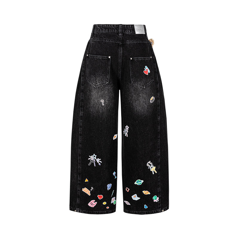13DE MARZO Bear Stickers Jeans - 13DE MARZO