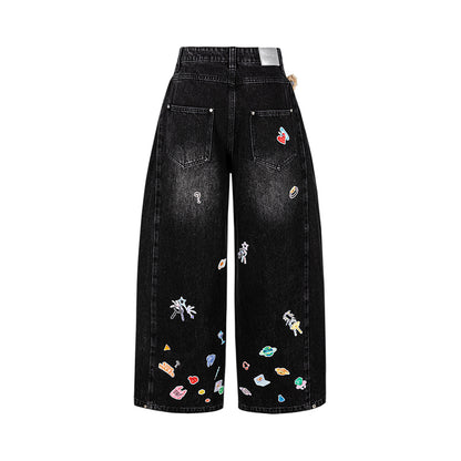 13DE MARZO Bear Stickers Jeans - 13DE MARZO