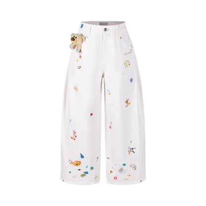 13DE MARZO Bear Stickers Jeans - 13DE MARZO