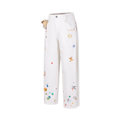 13DE MARZO Bear Stickers Jeans - 13DE MARZO