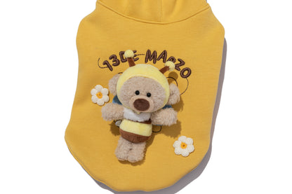 13DE MARZO Bee Bear Hoodie Yellow - 13DE MARZO