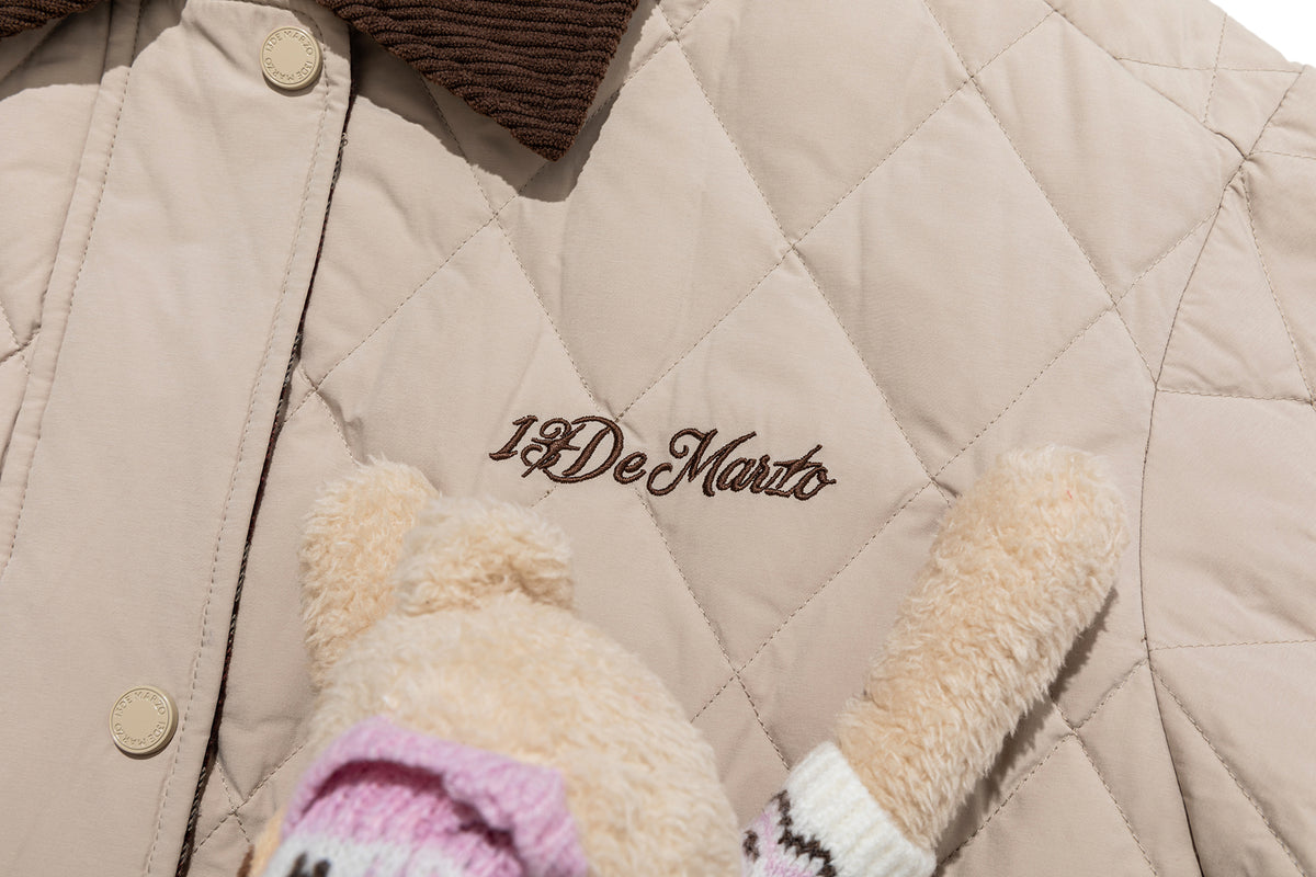 13DE MARZO Luminous Bear Down Jacket Coat Khaki - 13DE MARZO
