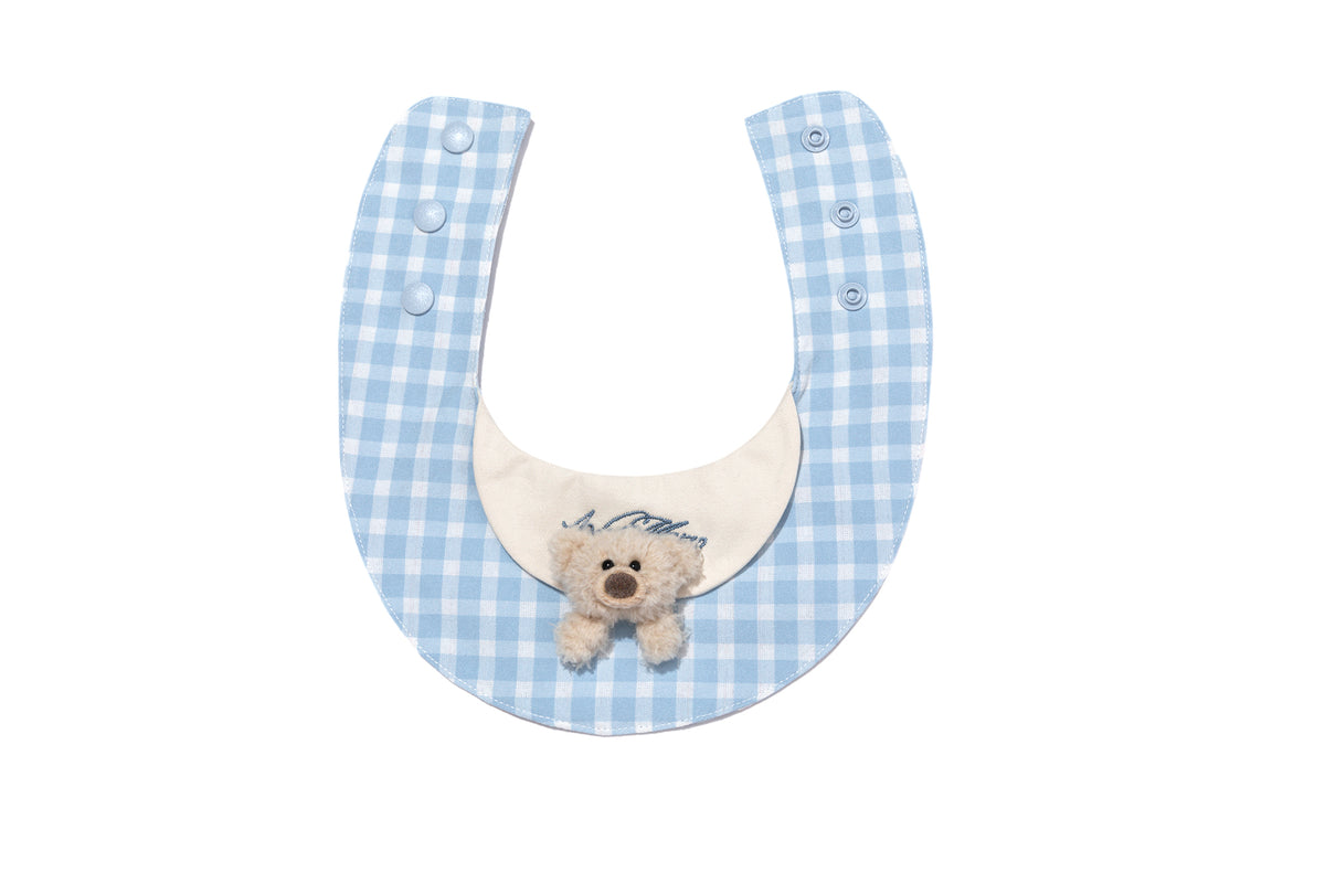 13DE MARZO Pet Plaid Crewneck Bib Blue - 13DE MARZO