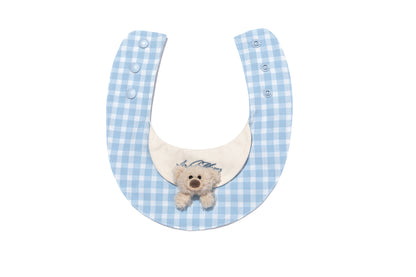 13DE MARZO Pet Plaid Crewneck Bib Blue - 13DE MARZO