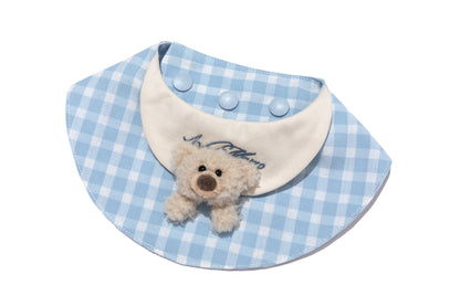 13DE MARZO Pet Plaid Crewneck Bib Blue - 13DE MARZO